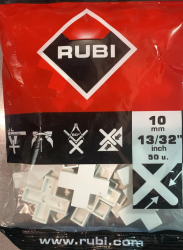 Distantiere Cruciulite pt. placi - gresie si faianta - Rost 10 mm - 50 buc - RUBI-19878 
