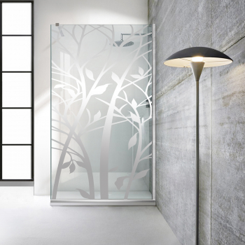 Paravan dus walk-in Aqua Roy INOX model Wood incolor 70x195 cm sticla 8 mm clara securizata 