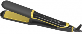 Placa de intins parul Elite HCS-1324 45W Trei tipuri de farfurii Incalzire rapida 210C Max. Negru/Galben 