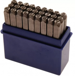 Set de poansoane cu litere 5mm 