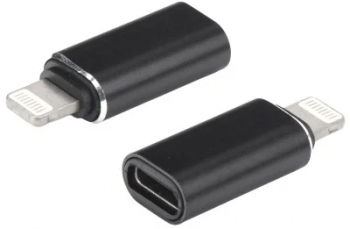 Adaptor / OTG / Compatibil cu Mufa Lightning - Conector USB Tip C Negru 