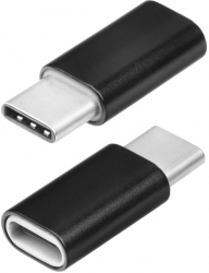Adaptor / OTG / Conector Micro USB - USB Type C Negru 