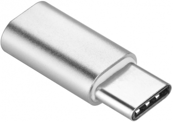 Adaptor / OTG / Conector Micro USB - USB Type C Silver 
