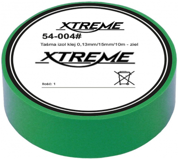 Banda izolatoare adeziva XTREME 07054 0.13mmx15mm 10m lungime PVC verde