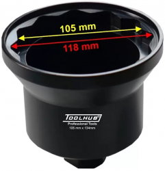 Cheie tubulara pentru butuc 105mm stelata in 12 laturi 