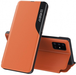 Husa Flip Cover pentru Samsung Galaxy Note 20 Ultra si Note 20 Ultra 5G e-smart Portocaliu HUR-BBL6748