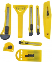 Set cu 8 Cuttere lame intre 7.2 mm si 50 mm Maner Galben TCL-BBL6740 