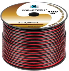 Cablu Difuzor Cupru 2x2.50mm Rosu/negru 100m 
