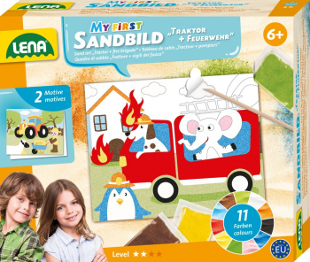 LENA - SANDBILD - PICTURA CU NISIP - MIJLOACE DE TRANSPORT - 2 PLANSE - 42671 
