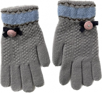 Manusi cu touch screen marime S-M Classic Gray Flower WRB-BBL6809 