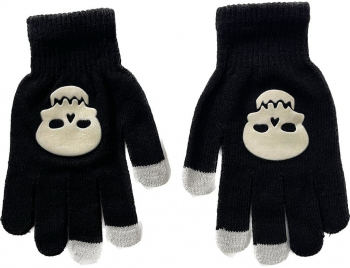 Manusi cu touch screen White Skull marime S-M Negru WRB-BBL6808 