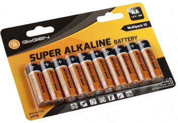 Set baterii Alcaline GoGEN SUPER AA LR06 blister 10 buc 