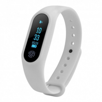 Bratara Fitness Techstar® M2 Alb 0.42 inch OLED Alerte IP65 Monitorizare Cardiaca Bluetooth 4.0