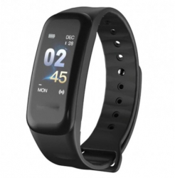 Bratara Smart Smartband Techstar® C1 Fitness Waterproof IP65 BT4.0 OLED Color Negru 