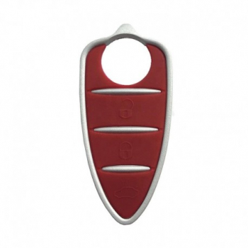 Butoane Cheie Auto Techstar® Alfa Romeo 3 Butoane Rosu + Argintiu Silicon 