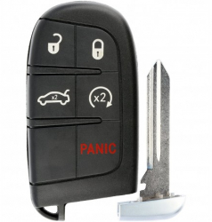 Carcasa Cheie Auto Techstar® Chrysler Dodge Jeep Fiat 4+1 Butoane Cu Lama Fara Pini Baterie 