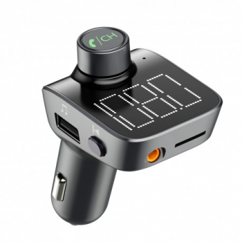 Modulator FM Techstar and reg T15 Wireless Bluetooth 5.0 Microfon Integrat Quick Charge Slot MicroSD AUX IN V 
