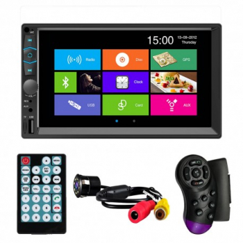 MP5 Player Techstar® 7062 2DIN Camera Marsarier Ecran HD Touch 7 inch Comenzi Volan Telecomanda MirrorLink 
