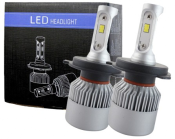 Set 2 LED-uri Auto Techstar® S2 H4 36w 4000 Lumeni 6500K AUTO 12-24 Volti CSP Canbus 