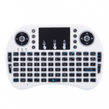 Tastatura Wireless Techstar® i8 Alb Air Mouse Touchpad 2.4ghz pentru Android TV si Mini PC 
