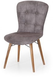Scaun Bristol dining / bucatarie lemn/stofa material textil Gri 
