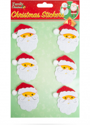 Set de autocolante de pasla 3D Mos Craciun - 15 x 20 cm - 6 buc / pachet 