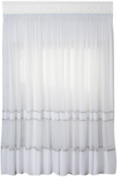 Perdea alba cu model argintiu DolceSara 023 cu rejansa 500x250 
