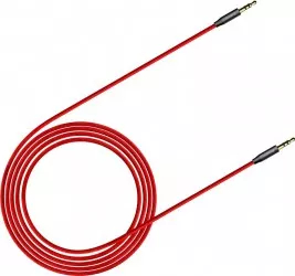 Cablu Jack 3.5mm la Jack 3.5mm Baseus Audio Yiven Red and Black 1.5m Impletitura textila