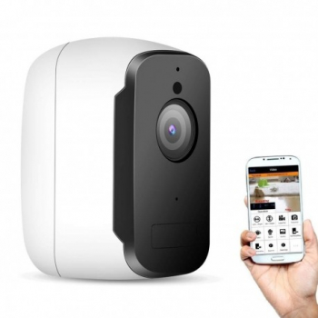 Camera Supraveghere IP WIFI Techstar® PIR IP302 Smart Interior-Exterior cu Acumulatori Full HD 1080p 2MP 
