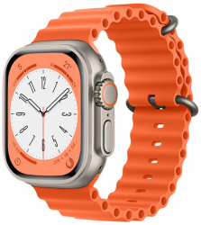 Curea din silicon pentru Apple Watch 1 - 8 - SE 38 - 41 mm Breathe In Portocaliu KOF-BBL6960 