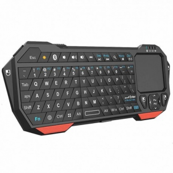 Tastatura Wireless Techstar and reg Bluetooth Scroll TouchPad Controller Mouse Iluminata 