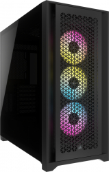 Carcasa Corsair iCUE 5000D RGB AIRFLOW Midle-Tower, Tempered Glass, Negru, cc-9011242-ww 