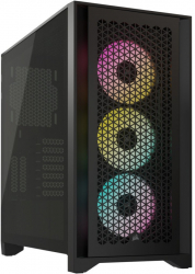 Carcasa Corsair iCUE 4000D RGB Airflow MiddleTower, Tempered Glass, Negru CC-9011240-WW