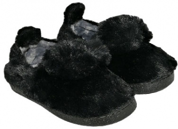 Botosi de casa copii Ball plusati cu aplicatii - Negru 30/31 