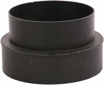 Adaptor evacuare fum otel 130 - 150 mm negru 