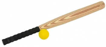 Bata de baseball softball 65 cm cu minge inclusa pentru copii din plastic Multicolor 