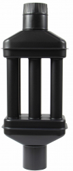 Burlan recuperator din tabla otelita D 120 mm L 80 cm negru 