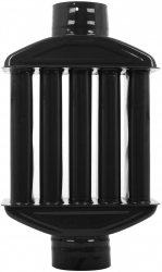 Burlan recuperator tabla emailata D 130 mm negru 