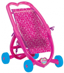 Carucior pentru papusi Fuchsia Doll cu Accesorii - 52 cm Roz 