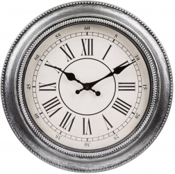 Ceas de perete decorativ Vintage analog Negru / Argintiu 30 cm 