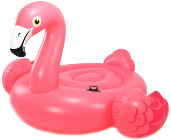 Colac flamingo gonflabil Intex cu 2 manere roz 142 x 137 x 97 cm 