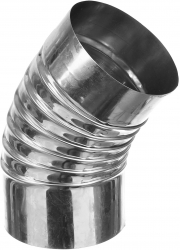 Cot 45 and deg inox grosime 0.4 mm diametru 130 mm argintiu 