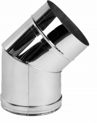Cot 45 grade evacuare gaze arse inox D 80 mm garnitura etansare inclusa 