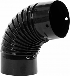 Cot cret evacuare fum SPV tabla emailata D 130 mm negru lucios 