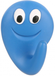 Cuier baie Smile o agatatoare din plastic fixare prin lipire 5 x 4 cm albastru lucios 