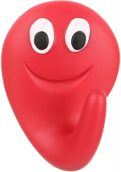 Cuier baie Smile o agatatoare din plastic fixare prin lipire 5 x 4 cm rosu lucios 