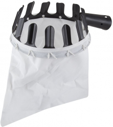 Culegator de fructe metalic cu sac de bumbac fara coada Alb / Gri
