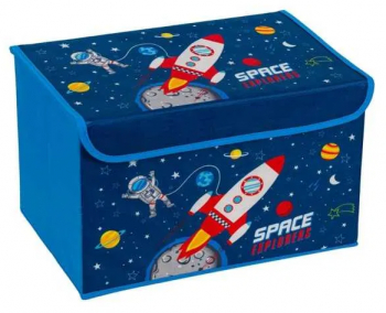 Cutie de depozitare pliabila pentru copii cu imprimeu Blue Space 40x30x25 cm multicolor Multicolor 0.75 l 