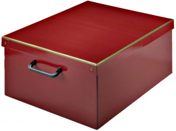 Cutie decorativa Bordeaux din carton 50 x 40 x 25 cm cu capac 
