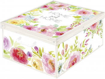 Cutie decorativa Sweet Home din carton 50 x 39 x 24 cm multicolor cu capac 